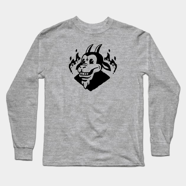 Hell Goat Long Sleeve T-Shirt by HuffNPuff